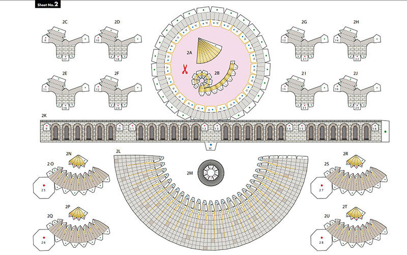 Turkey Sultan Ahmed Mosque Paper Model – Blue Mosque DIY Architecture Papercraft Kit - caseovo