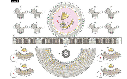 Turkey Sultan Ahmed Mosque Paper Model – Blue Mosque DIY Architecture Papercraft Kit - caseovo