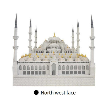 Turkey Sultan Ahmed Mosque Paper Model – Blue Mosque DIY Architecture Papercraft Kit - caseovo