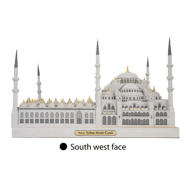 Turkey Sultan Ahmed Mosque Paper Model – Blue Mosque DIY Architecture Papercraft Kit - caseovo