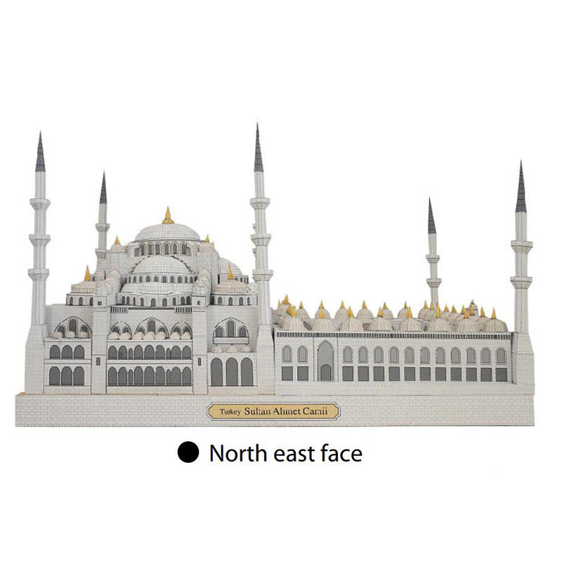 Turkey Sultan Ahmed Mosque Paper Model – Blue Mosque DIY Architecture Papercraft Kit - caseovo