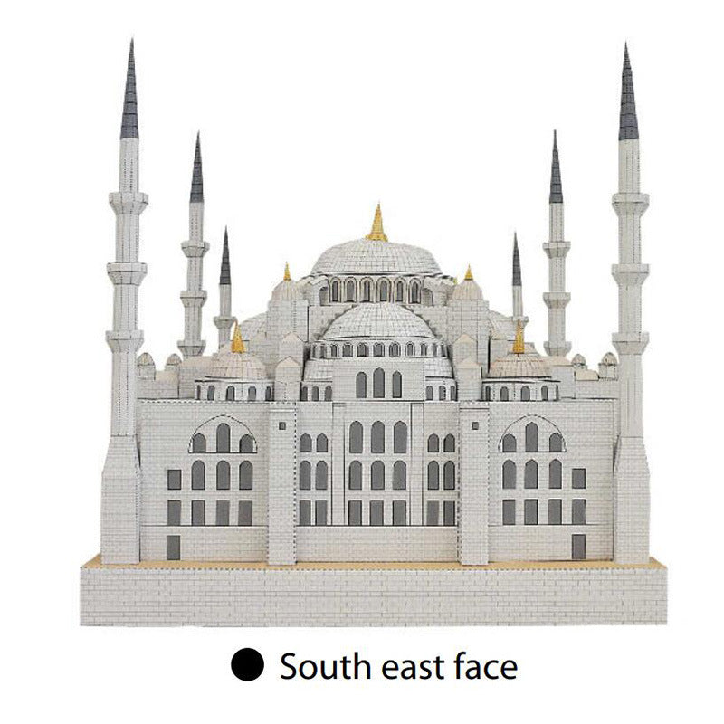 Turkey Sultan Ahmed Mosque Paper Model – Blue Mosque DIY Architecture Papercraft Kit - caseovo
