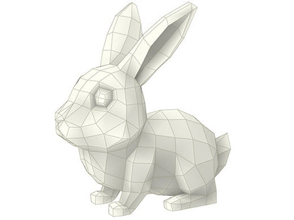 Bunny DIY Paper Craft Kit – 37cm 3D Geometric Sculpture - caseovo