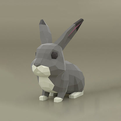 Bunny DIY Paper Craft Kit – 37cm 3D Geometric Sculpture - caseovo