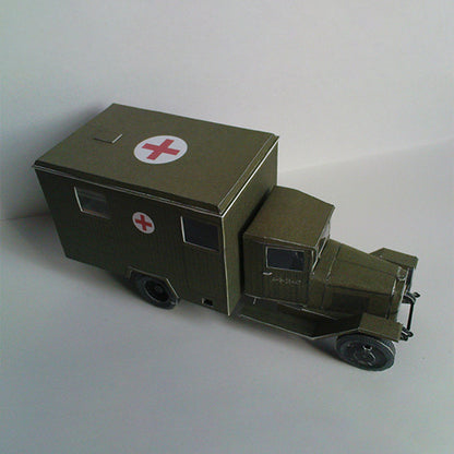 ZIS-44 Soviet Ambulance Paper Model 1:43 – Military Vehicle DIY Kit - caseovo