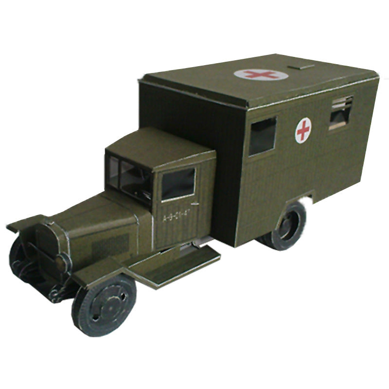 ZIS-44 Soviet Ambulance Paper Model 1:43 – Military Vehicle DIY Kit - caseovo