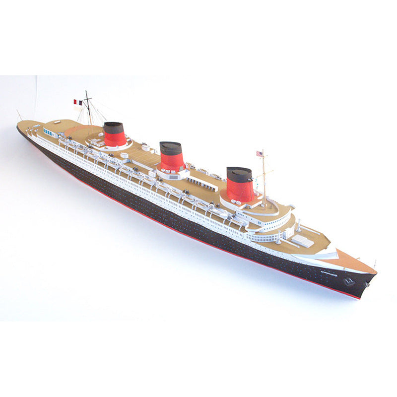 Large SS Normandie Paper Model 1:400 – 78cm French Ocean Liner DIY Kit - caseovo