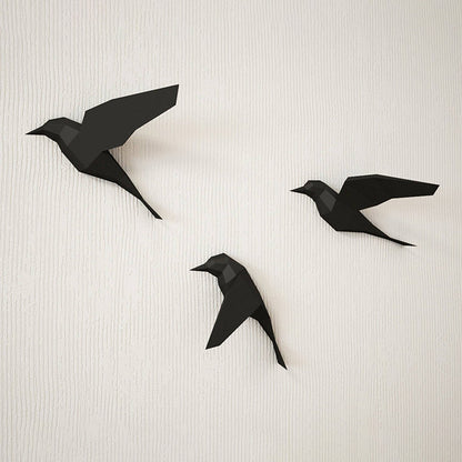 Three Birds DIY Paper Craft Kit – Geometric 3D Wall & Table Decor - caseovo