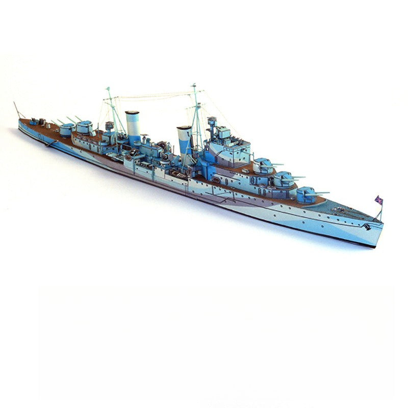 HMS Sirius Anti-Aircraft Cruiser Paper Model 1:400 – British Naval DIY Kit - caseovo