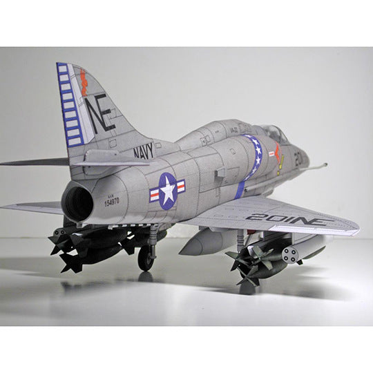 1:33 US A-4 Skyhawk Attack Aircraft Paper Model – DIY Military Plane Kit - caseovo