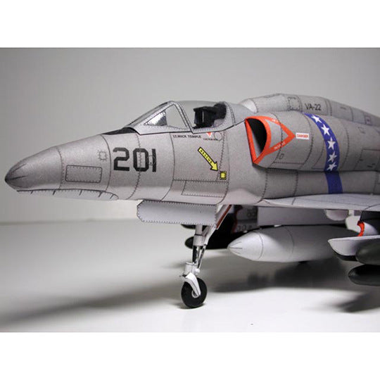 1:33 US A-4 Skyhawk Attack Aircraft Paper Model – DIY Military Plane Kit - caseovo