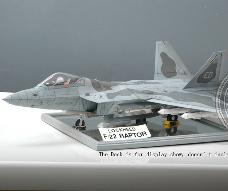 F-22 Raptor 1:33 Paper Model Military Jet DIY Kit 58cm - caseovo