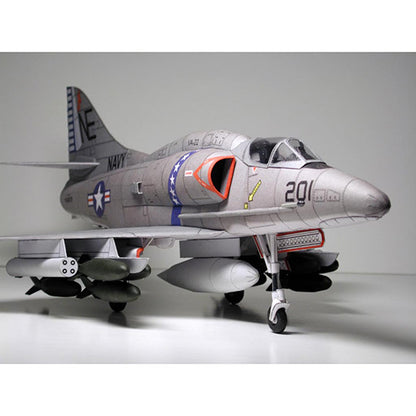 1:33 US A-4 Skyhawk Attack Aircraft Paper Model – DIY Military Plane Kit - caseovo