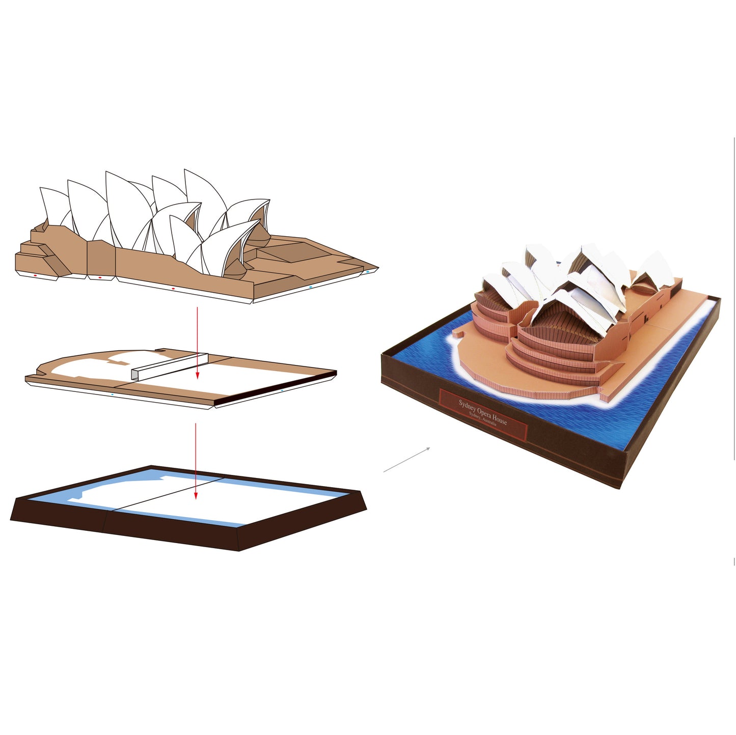 Sydney Opera House DIY Paper Model – 3D World Architecture Craft Kit - caseovo