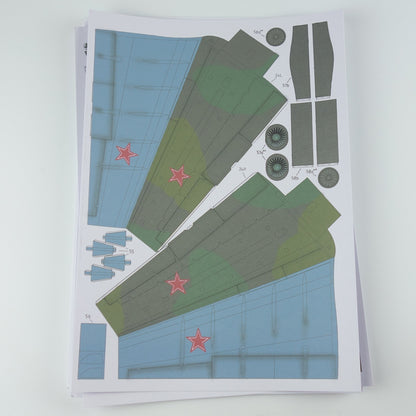 1:33 Su-25 Attack Aircraft Paper Model – Belarus Camouflage Military DIY Kit - caseovo