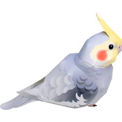 Cockatoo DIY Paper Craft Kit – 15cm 3D Cartoon Animal for Kids - caseovo