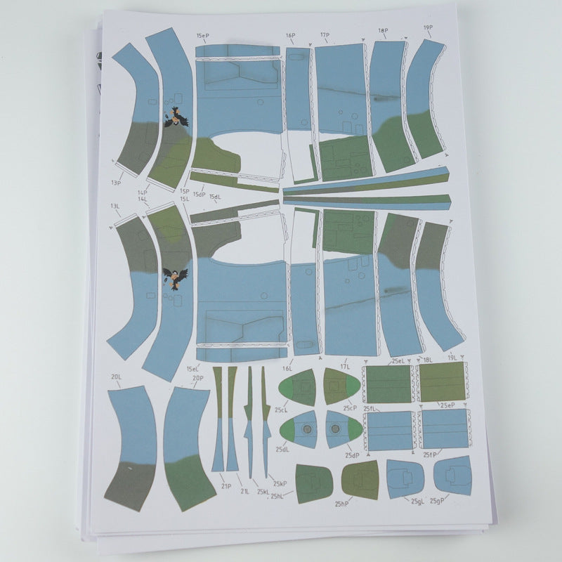 1:33 Su-25 Attack Aircraft Paper Model – Belarus Camouflage Military DIY Kit - caseovo