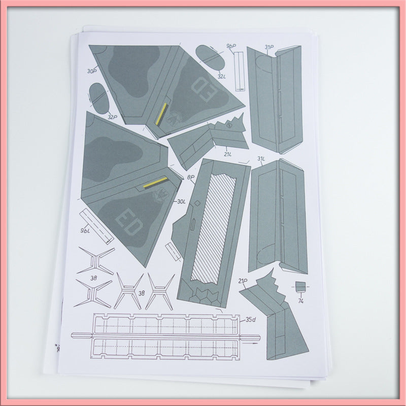 F-22 Raptor 1:33 Paper Model Military Jet DIY Kit 58cm - caseovo