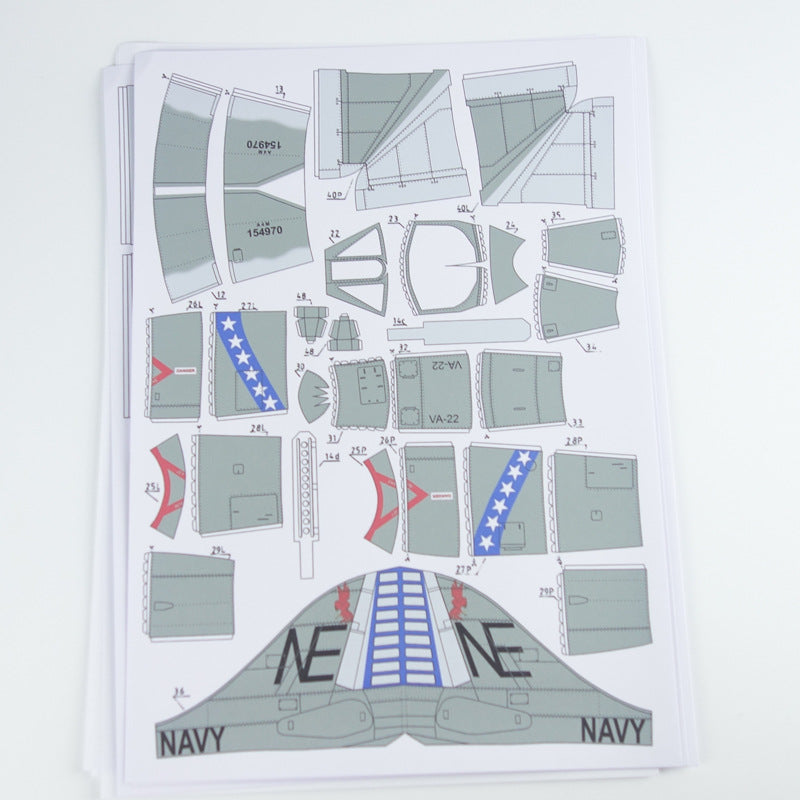 1:33 US A-4 Skyhawk Attack Aircraft Paper Model – DIY Military Plane Kit - caseovo