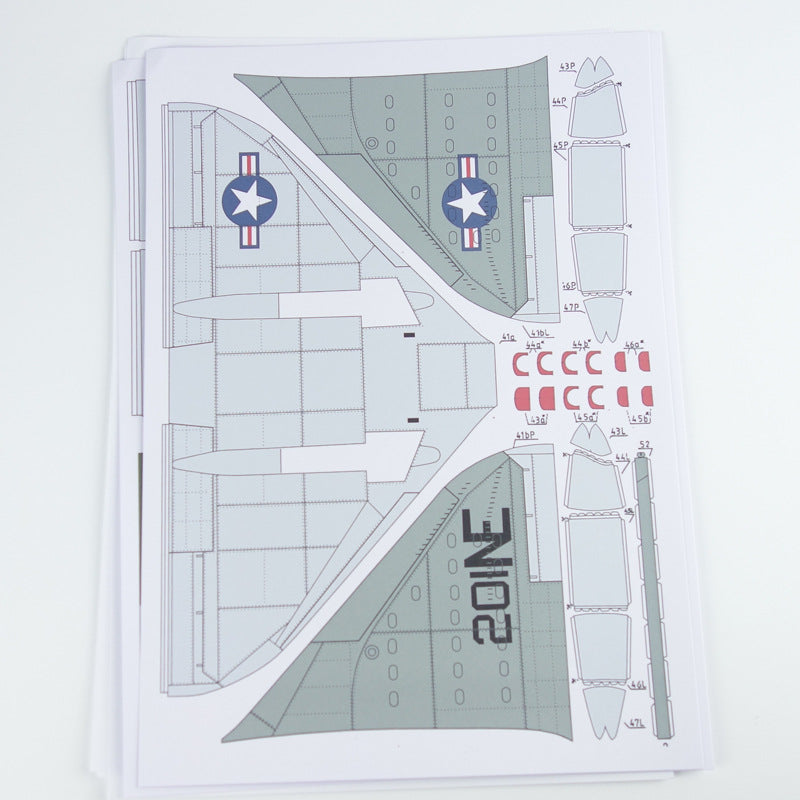 1:33 US A-4 Skyhawk Attack Aircraft Paper Model – DIY Military Plane Kit - caseovo
