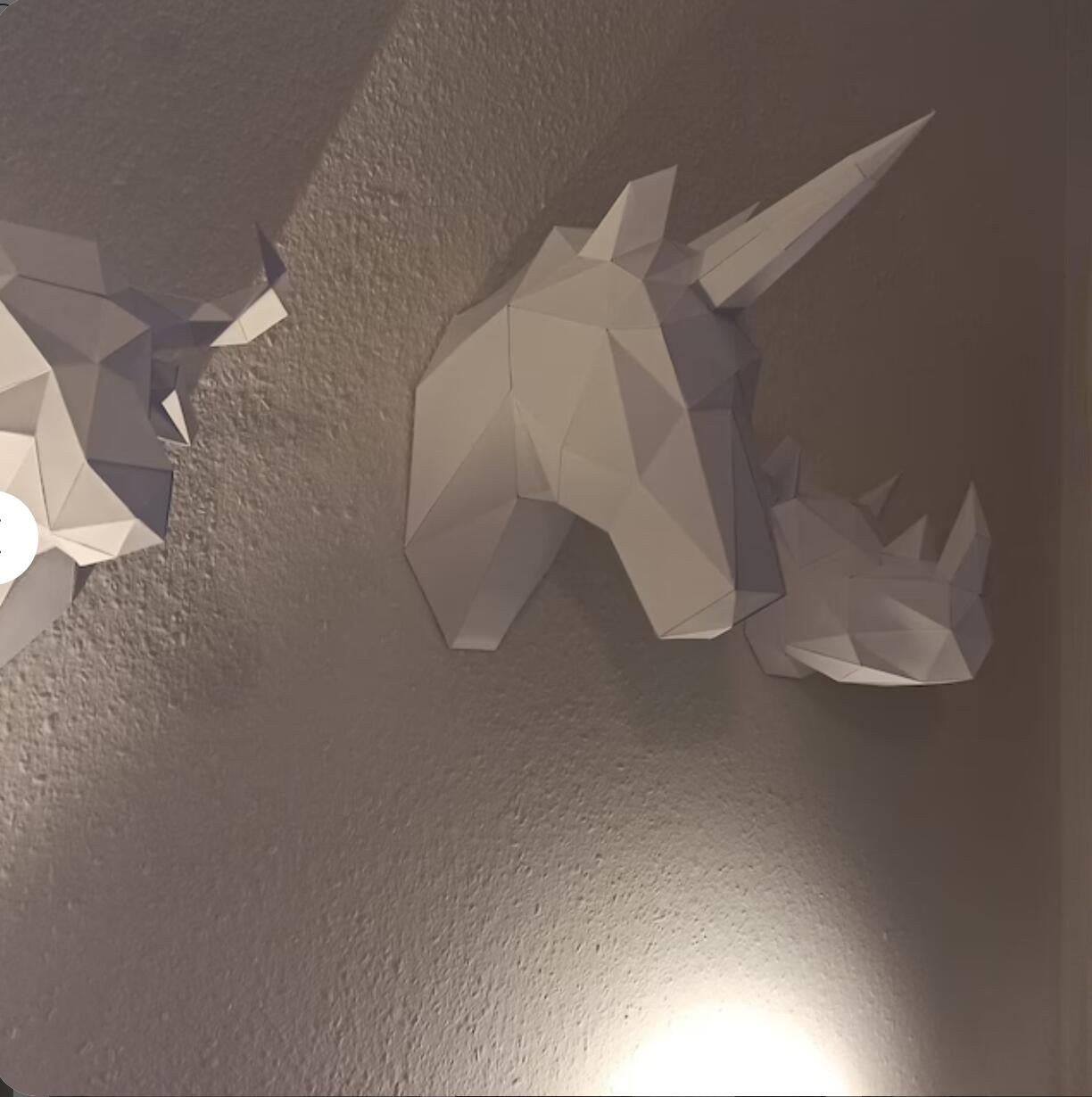 Unicorn Wall Decor DIY Paper Craft Kit – 48cm 3D Geometric Sculpture - caseovo