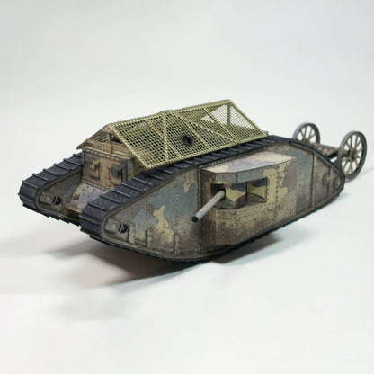 British Mark.I Tank DIY Paper Model – 1:35 & 1:50 Scale Handmade Kit - caseovo
