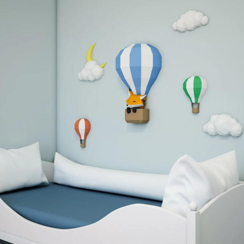 Cute Fox DIY Paper Craft Kit – 58cm 3D Geometric Wall Decor Sculpture - caseovo