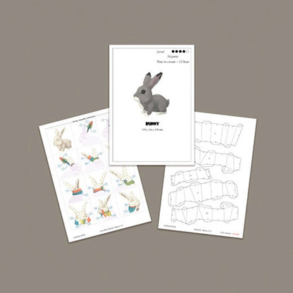 Bunny DIY Paper Craft Kit – 37cm 3D Geometric Sculpture - caseovo