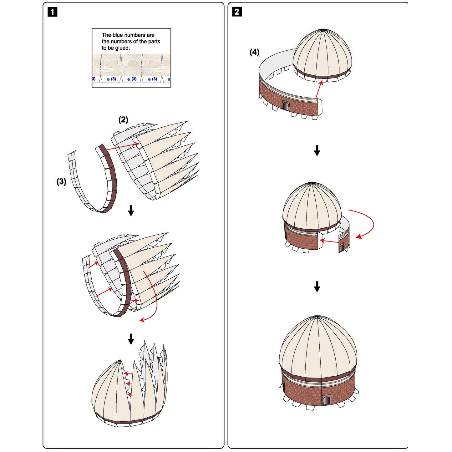 Humayun's Tomb Paper Model – 25cm Indian Landmark DIY Architecture Kit - caseovo