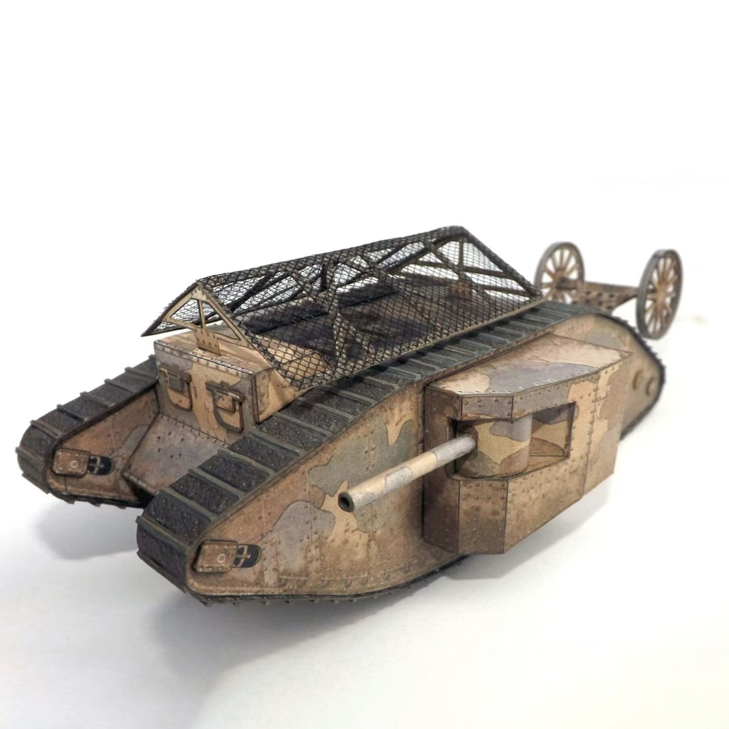 British Mark.I Tank DIY Paper Model – 1:35 & 1:50 Scale Handmade Kit - caseovo