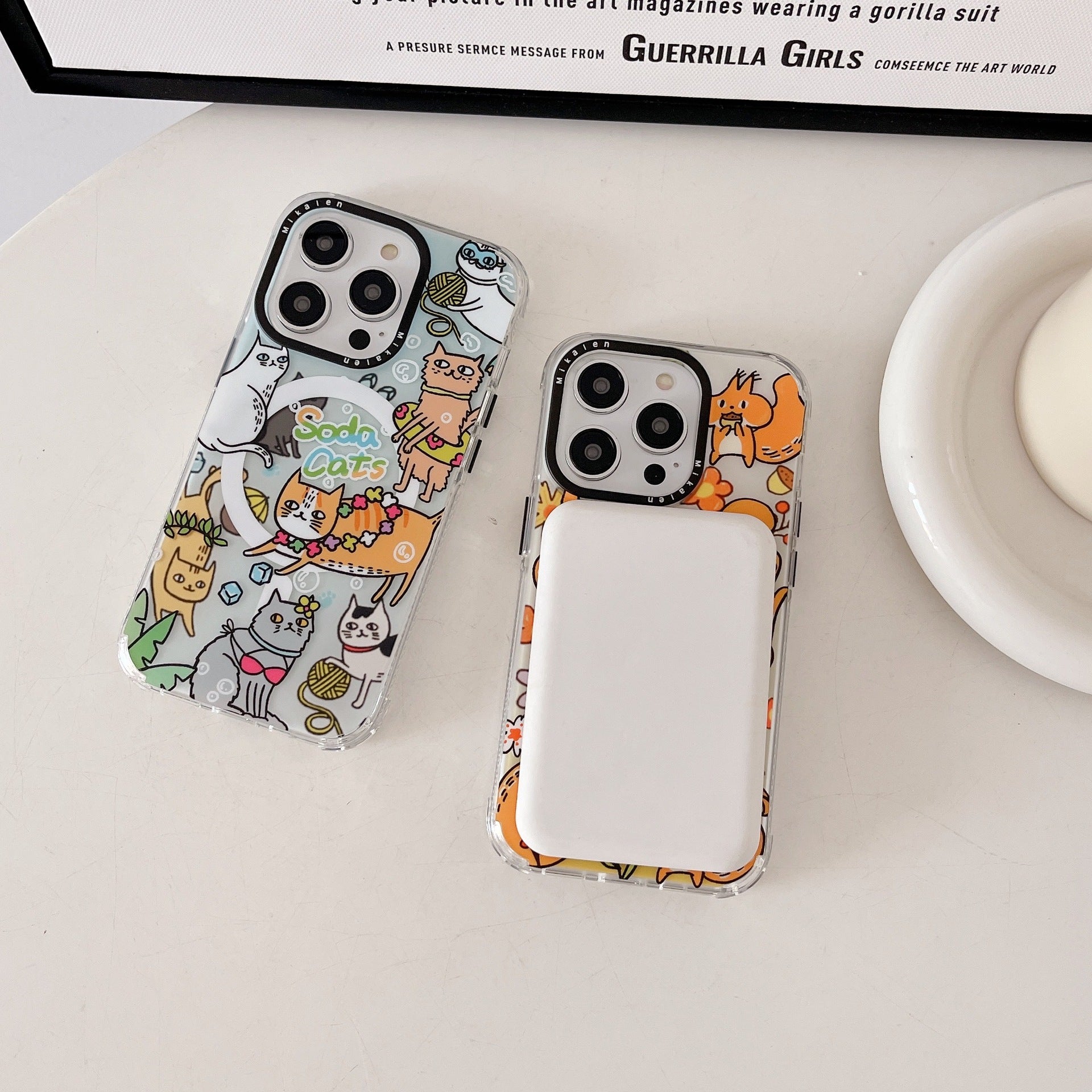 Cartoon Animal Party Cute iPhone Case With Magsafe – caseovo Cartoon Animal Party Cute iPhone Case With Magsafe – caseovo