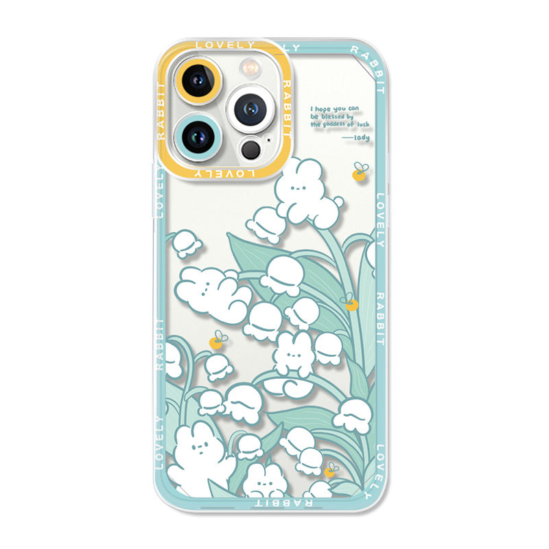 Casedmy Colorful Flower Cute Bunny iPhone Case