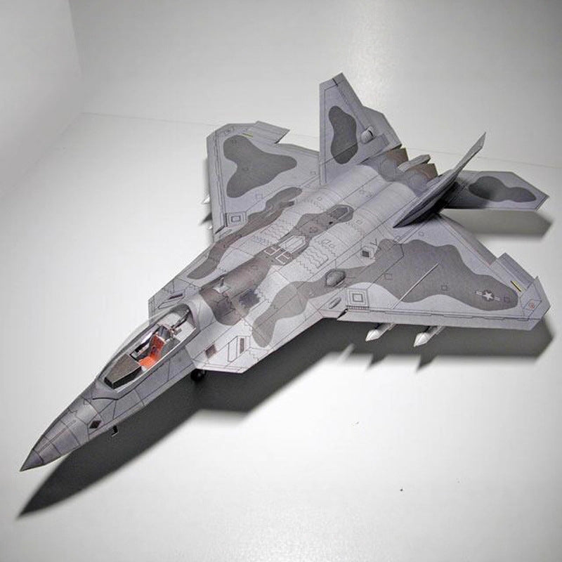 F-22 Raptor 1:33 Paper Model Military Jet DIY Kit 58cm - caseovo