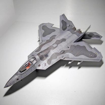 F-22 Raptor 1:33 Paper Model Military Jet DIY Kit 58cm - caseovo