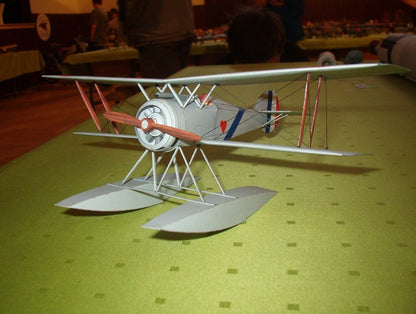 Hanriot HD.1 / HD.2 Biplane Paper Model 1:33 Scale WWI Italian Fighter DIY Kit - caseovo