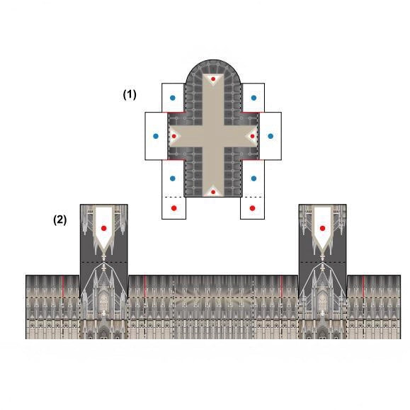 Cologne Cathedral Miniature Paper Model 3D DIY Architecture Kit - caseovo