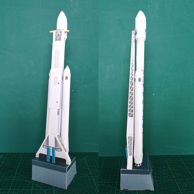 1:160 SpaceX Falcon Heavy Rocket Paper Model – DIY Aerospace Hobby Kit - caseovo