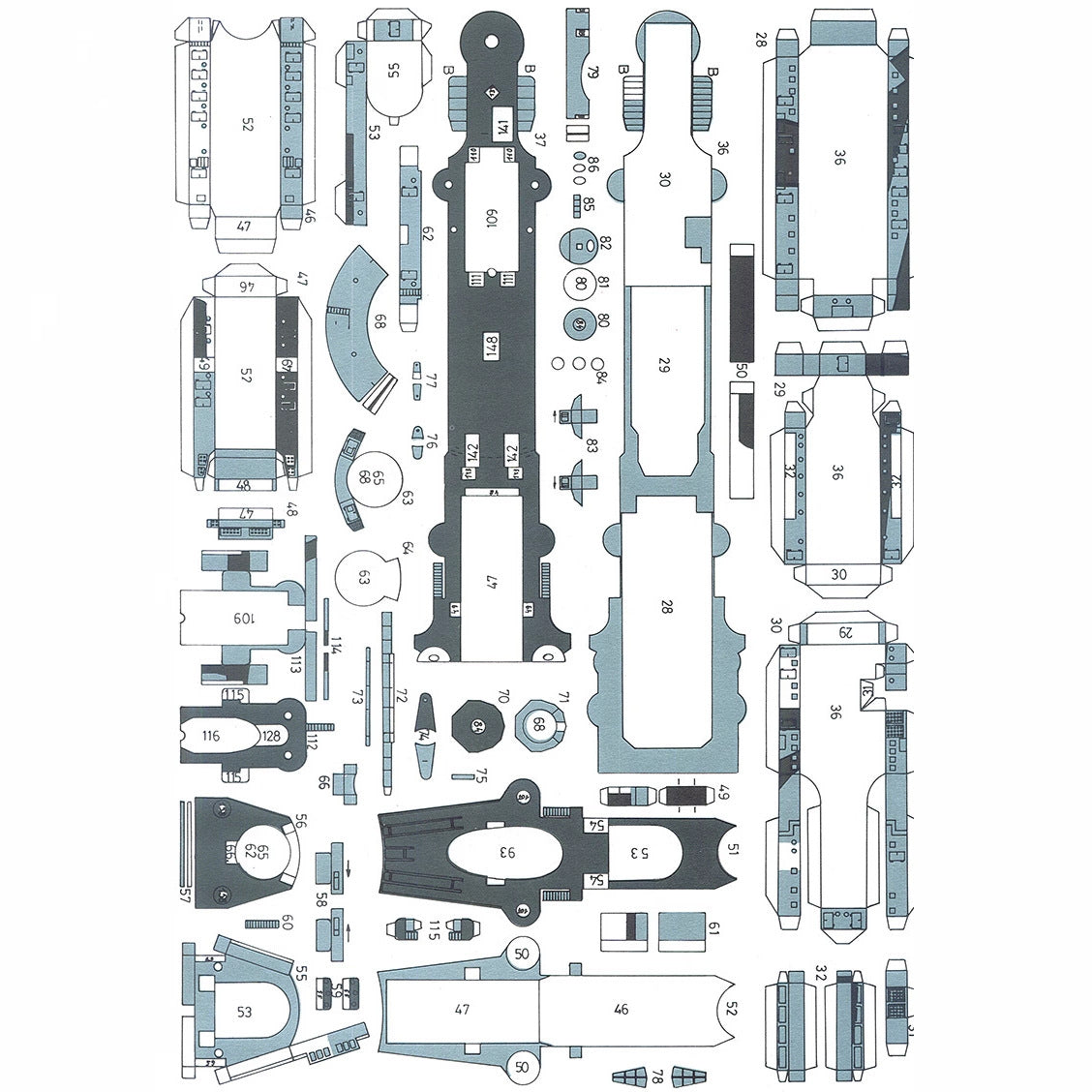 Italian Light Cruiser Muzio Attendolo Paper Model 1:400 Scale Warship Kit - caseovo