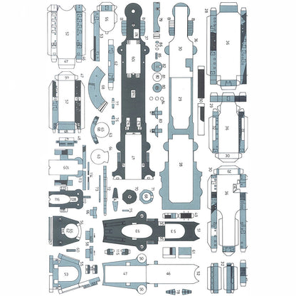 Italian Light Cruiser Muzio Attendolo Paper Model 1:400 Scale Warship Kit - caseovo