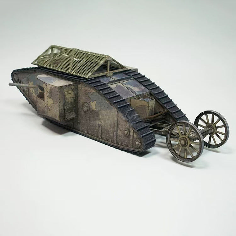 British Mark.I Tank DIY Paper Model – 1:35 & 1:50 Scale Handmade Kit - caseovo