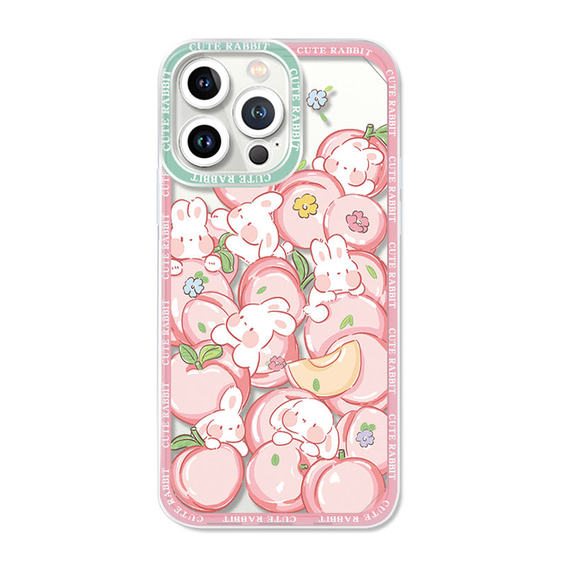 Casedmy Colorful Flower Cute Bunny iPhone Case