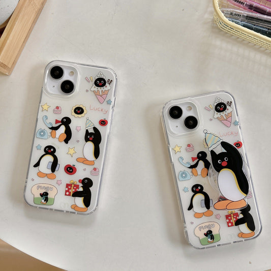 Cute Print Ice Cream Penguin iPhone Case