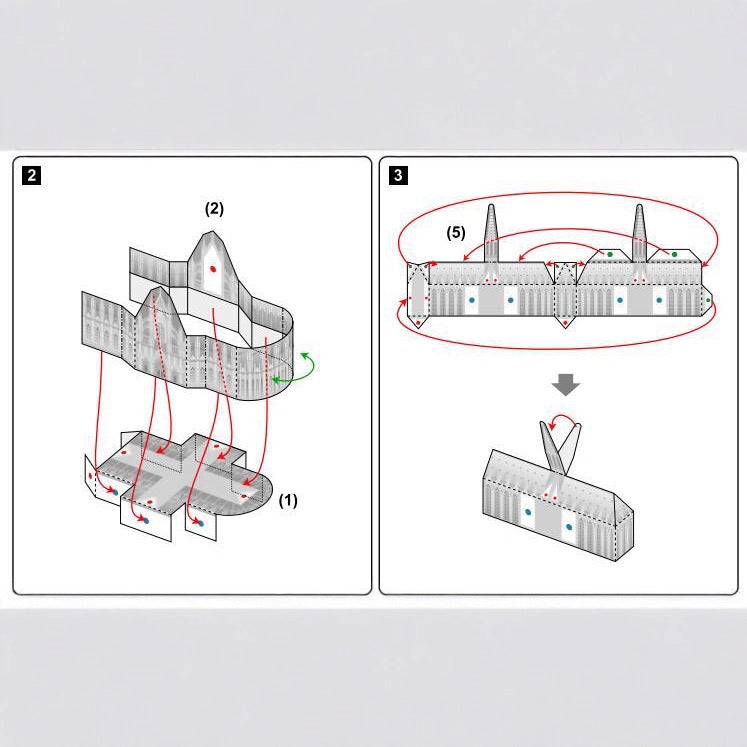 Cologne Cathedral Miniature Paper Model 3D DIY Architecture Kit - caseovo