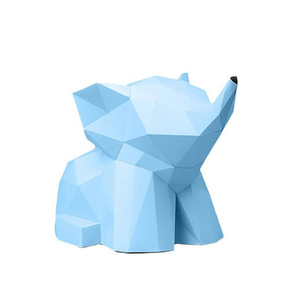 Elephant DIY Paper Craft Kit – 3D Desktop Animal Sculpture - caseovo