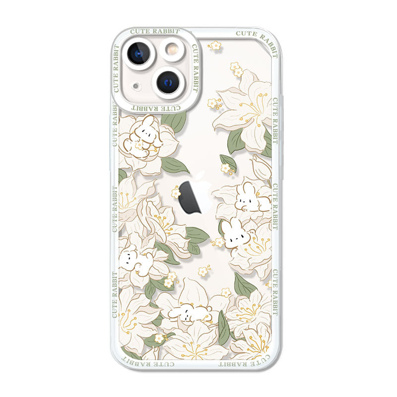 Casedmy Colorful Flower Cute Bunny iPhone Case