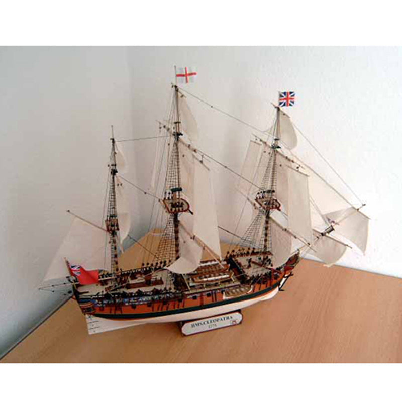Cleopatra British Ship Paper Model 1:96 – DIY Sailing Ship Papercraft Kit - caseovo