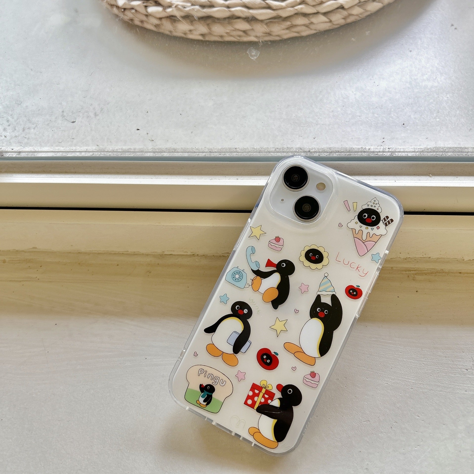 Cute Print Ice Cream Penguin iPhone Case – caseovo Cute Print Ice Cream Penguin iPhone Case – caseovo