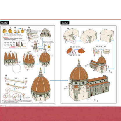 Santa Maria del Fiore Paper Model – Florence Cathedral 3D DIY Architecture Kit - caseovo