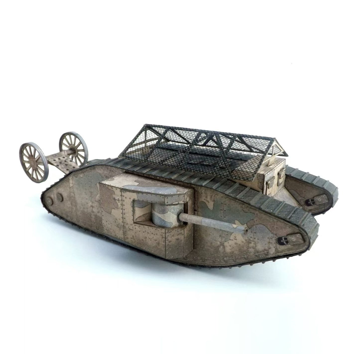 British Mark.I Tank DIY Paper Model – 1:35 & 1:50 Scale Handmade Kit - caseovo