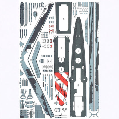 Italian Light Cruiser Muzio Attendolo Paper Model 1:400 Scale Warship Kit - caseovo